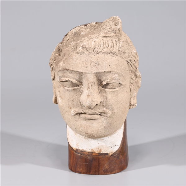Antique Indian Gandharan clay head,