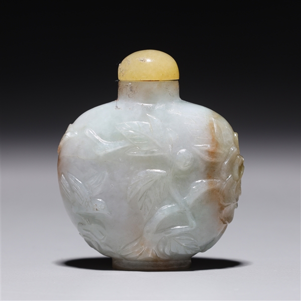 Chinese carved jadeite snuff bottle  2ad65a