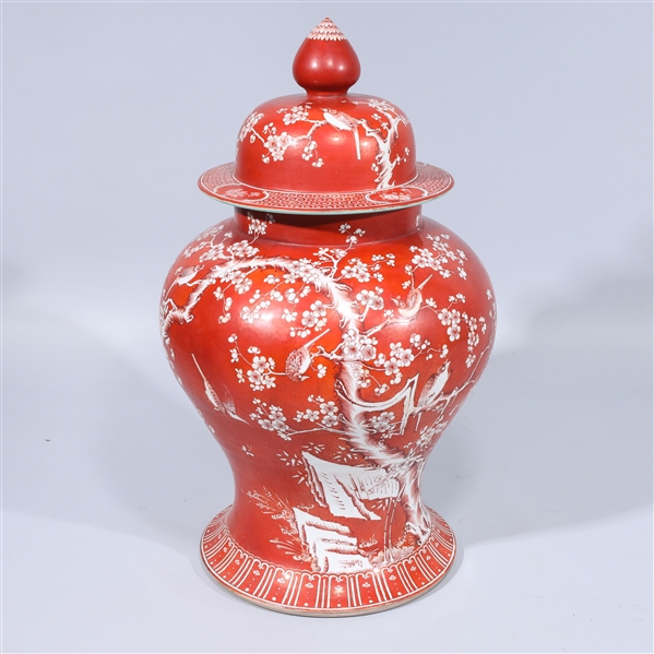 Large Chinese porcelain covered