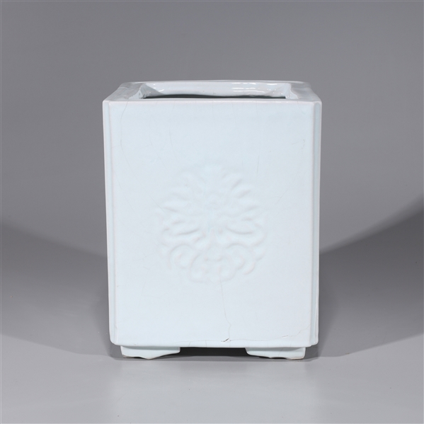 Chinese white glazed square form