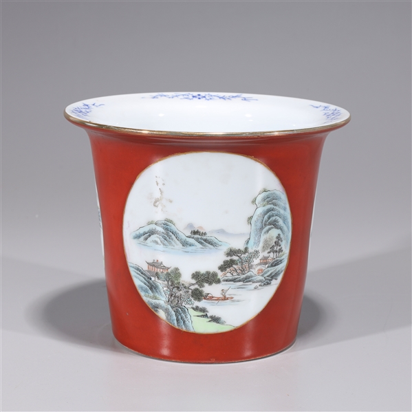 Chinese enameled porcelain planter 2ad69c