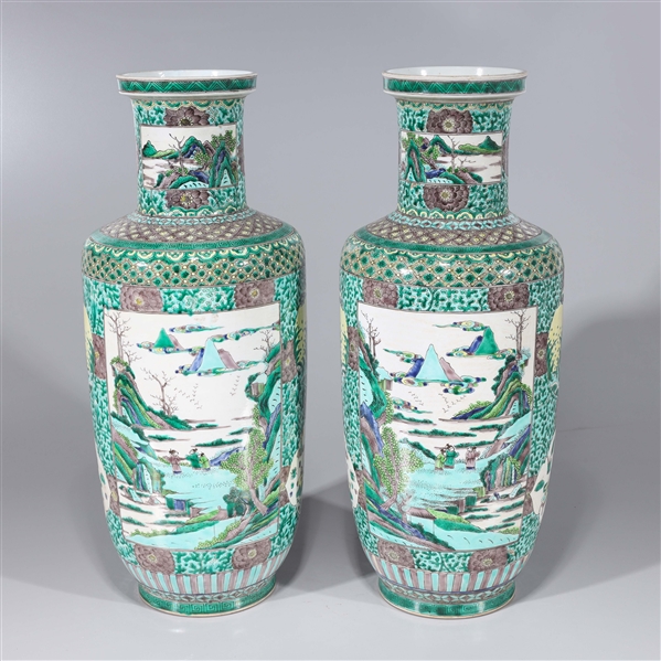 Pair of Chinese Kangxi style enameled 2ad6c0