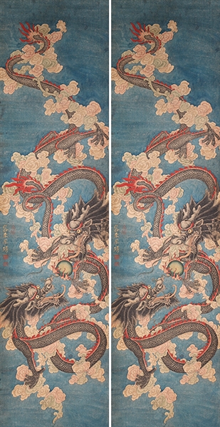 Pair of Chinese paintings depicting 2ad6d1