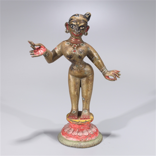 Enameled bronze Indian statue of 2ad6d6