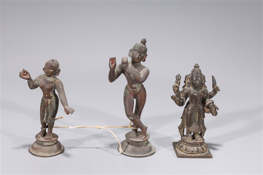 Three small Indian bronze statues 2ad6d8