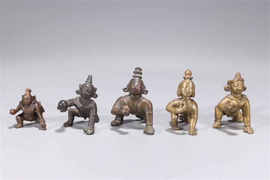 Group of five antique Indian crawling 2ad70c