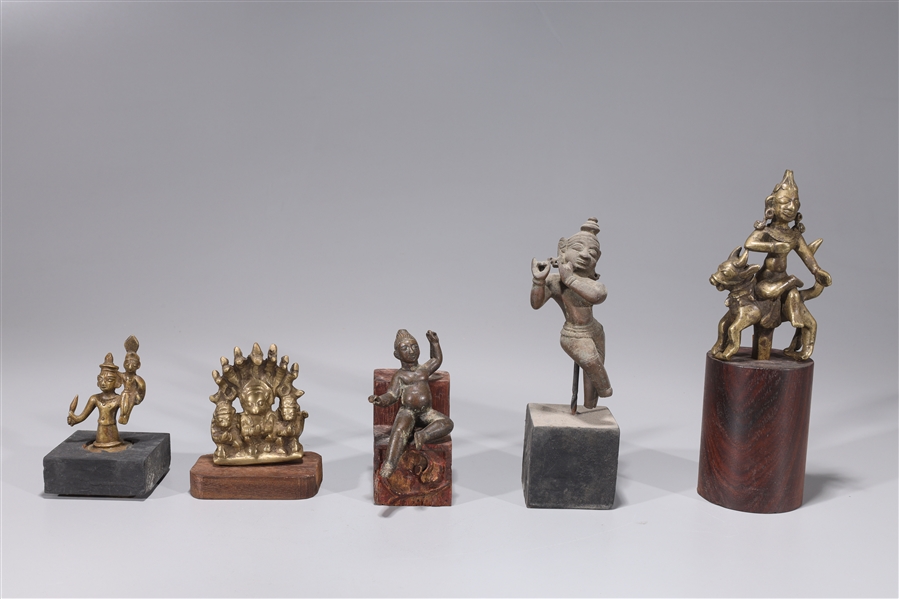 Group of five antique Indian bronze 2ad710