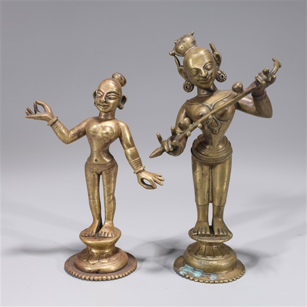 Two antique Indian bronze and copper