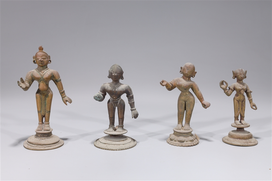 Group of four Antique Indian bronze