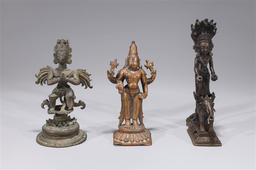 Group of three antique Indian bronze 2ad714