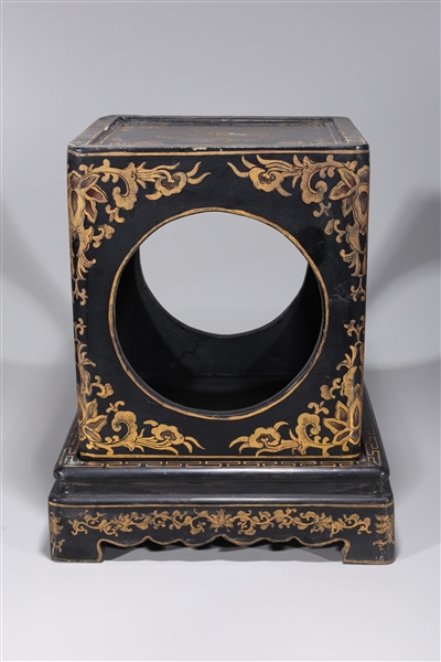 Large Chinese lacquer covered square