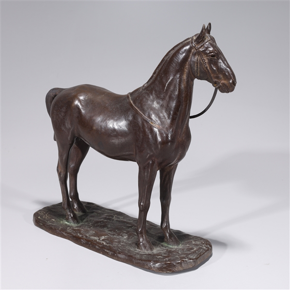 Japanese bronze metal horse with