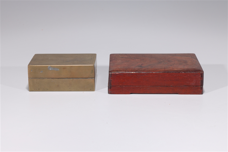 Chinese ink stone in wood box  2ad730