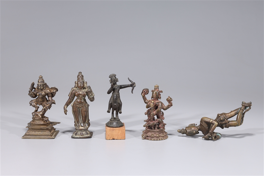 Group of five antique Indian bronze 2ad74b