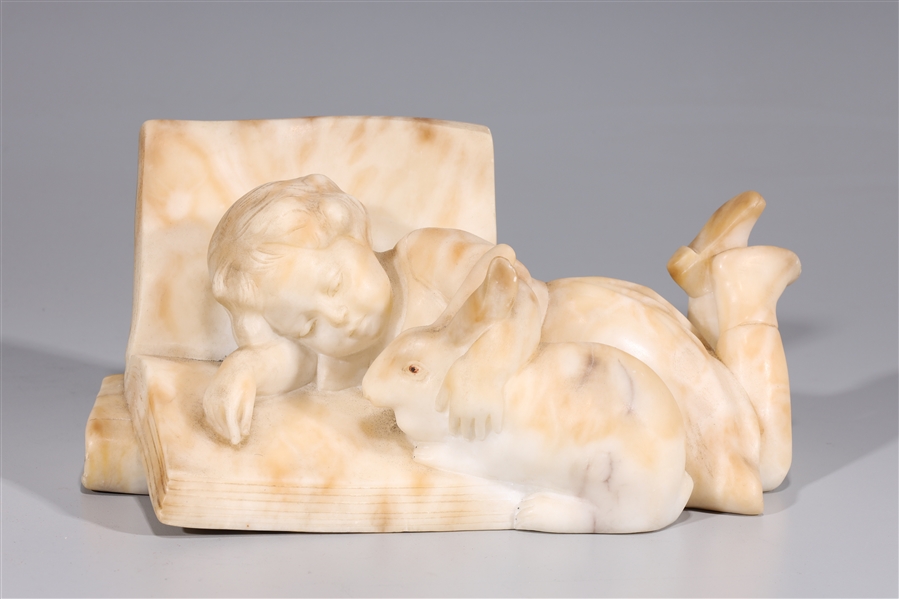 Goldscheider of Vienna marble child