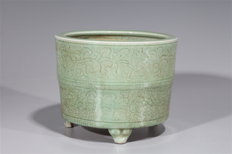 Chinese celadon glazed tripod ceramic