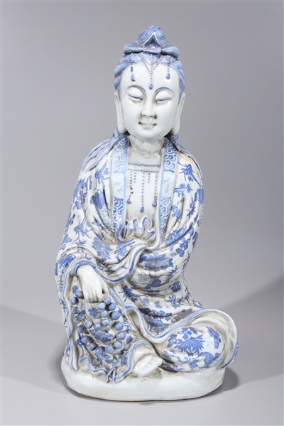 Tall Chinese blue and white porcelain