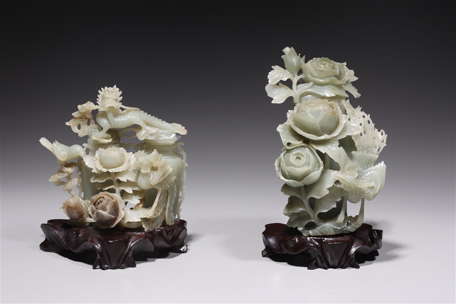 Two Chinese carved jade covered 2ad7f3