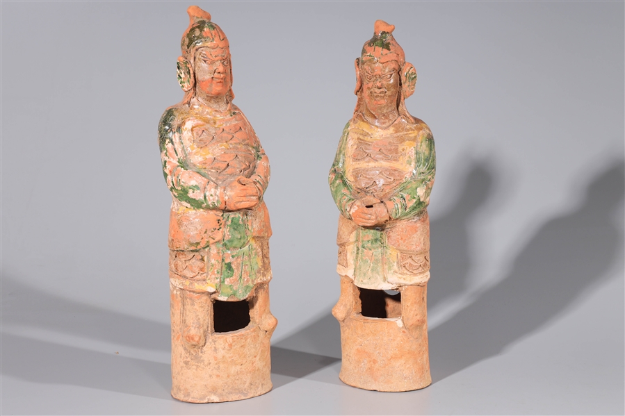 Pair Chinese Han dynasty pottery