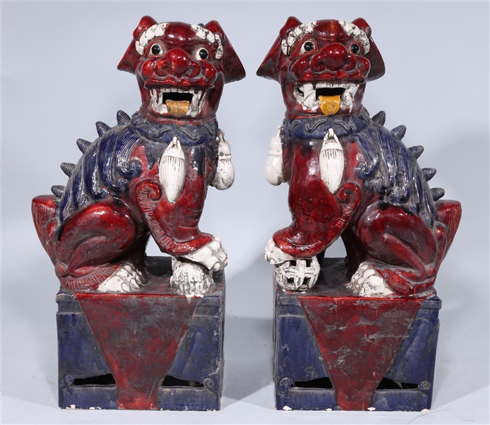 Pair of large and elaborate Chinese 2ad82b