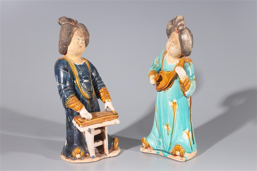 Pair of Chinese ceramic female