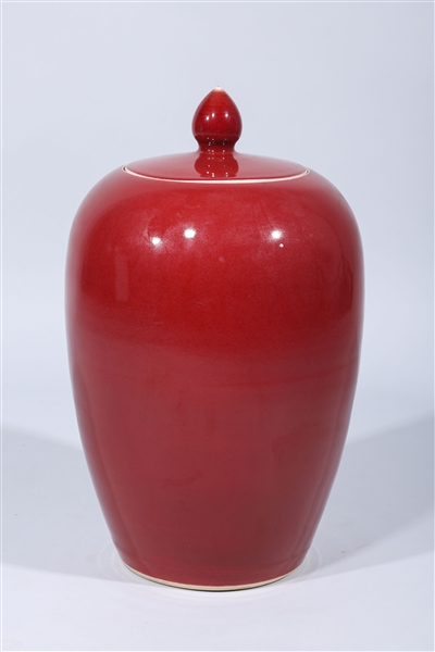 Chinese porcelain red vase with