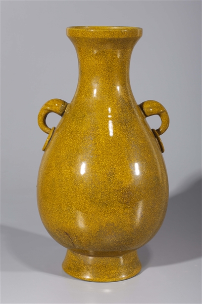 Chinese porcelain yellow vase with