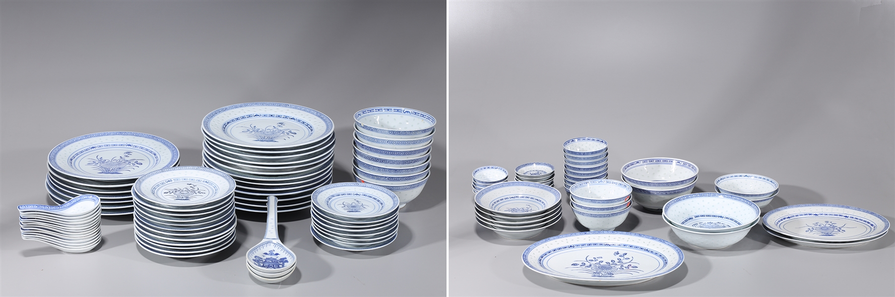 113-piece set of Chinese porcelain dinnerware;