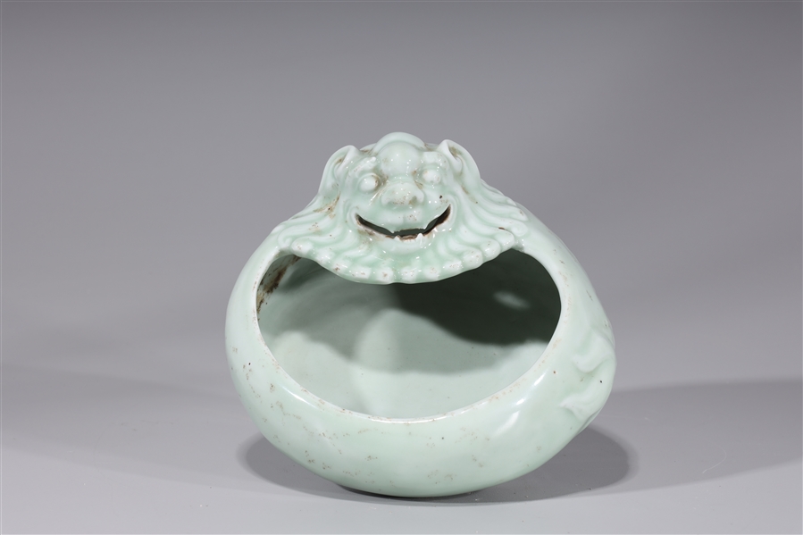 Chinese soapstone dragon brushwasher;