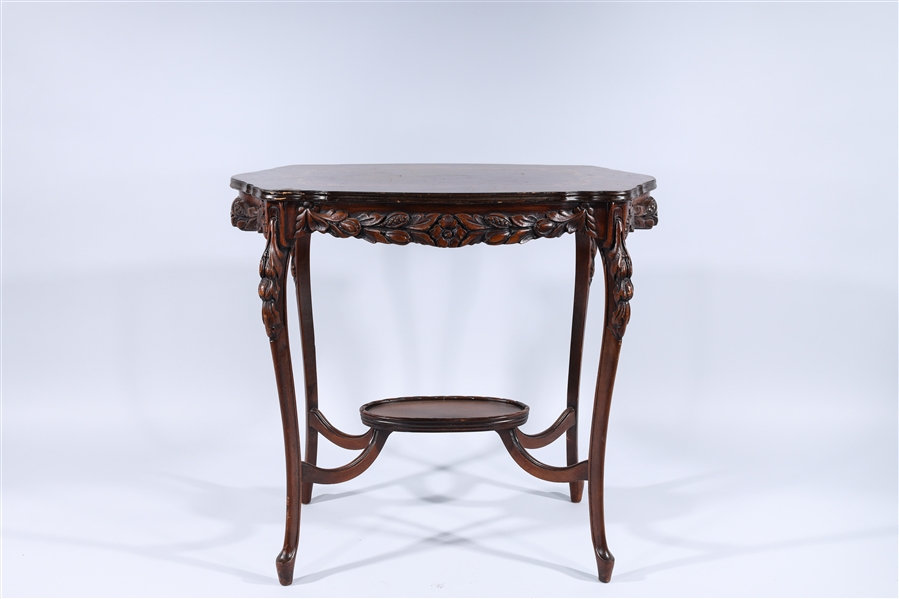 French antique high tea table;