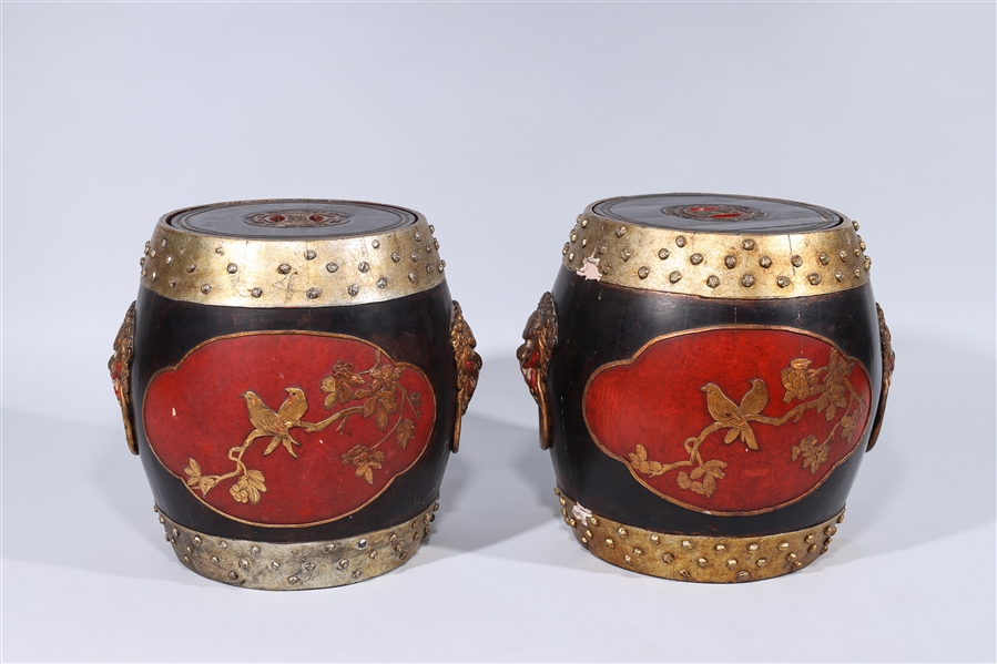 Pair of Chinese gilt and lacquered 2ad8f3