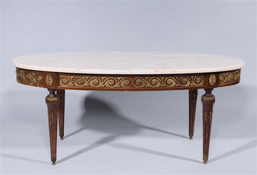 Spanish metal and wood oval table 2ad8ff