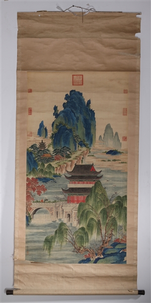 Chinese ink and color on silk painting  2ad92e