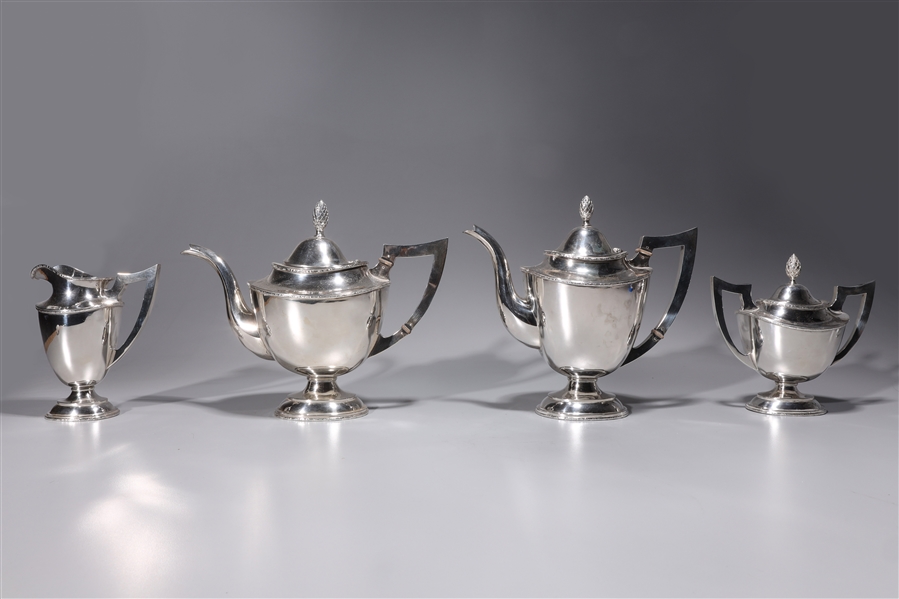 Sterling silver Chinese tea set 2ad956