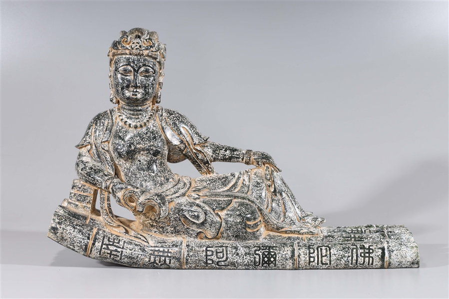 Large Chinese carved stone reclining 2ad975