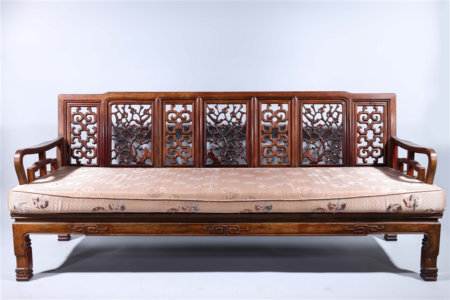 Ornate Chinese Carved Wood Bench 2ad998