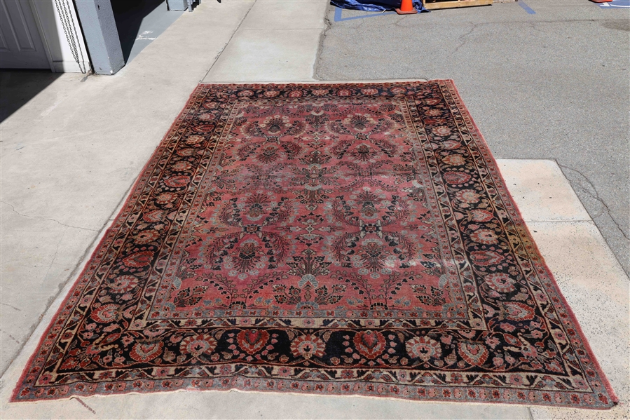 Persian wool area rug; numerous