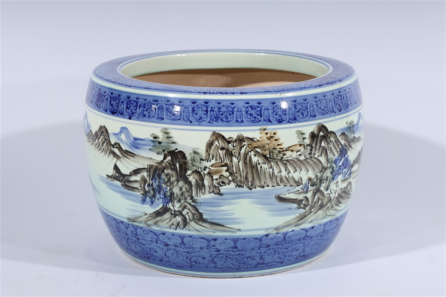 Large hand painted Chinese blue 2ad9b8