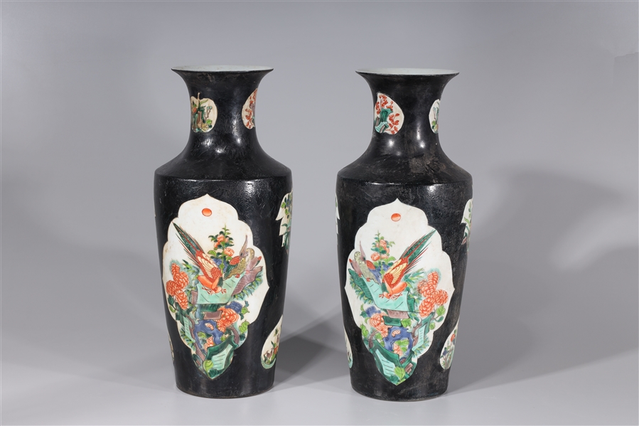 Two Chinese enameled cloisonne