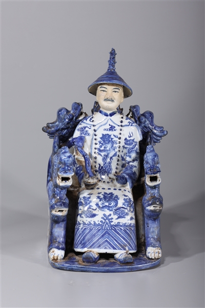 Hand-painted blue and white porcelain