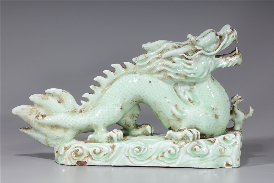 Chinese celadon glazed porcelain dragon