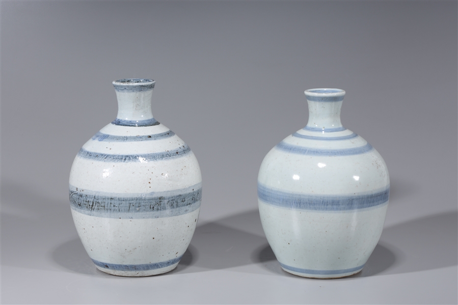 Two Chinese porcelain vases; each with