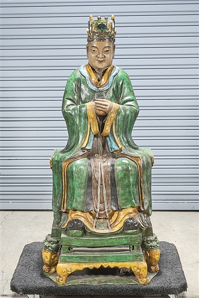 Chinese polychrome porcelain seated 2ad9fd