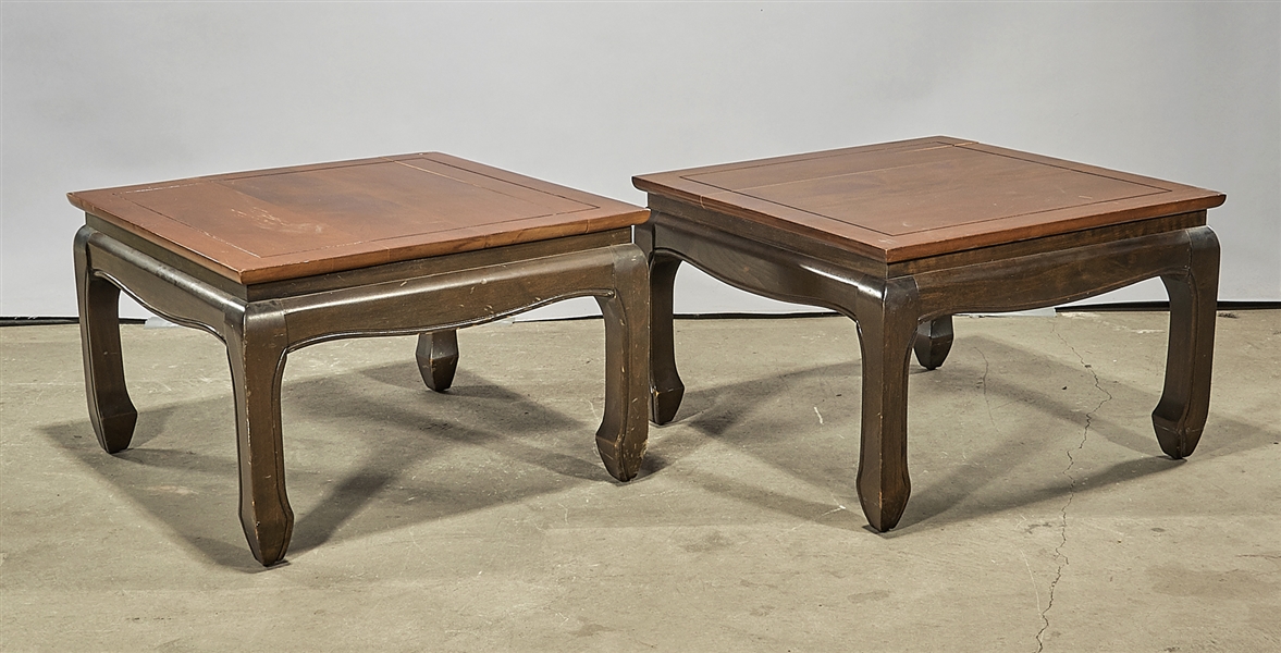 Pair of Chinese end tables; 15"
