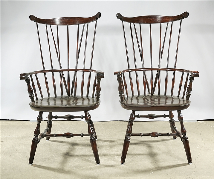 Set of six Windsor-style chairs, including