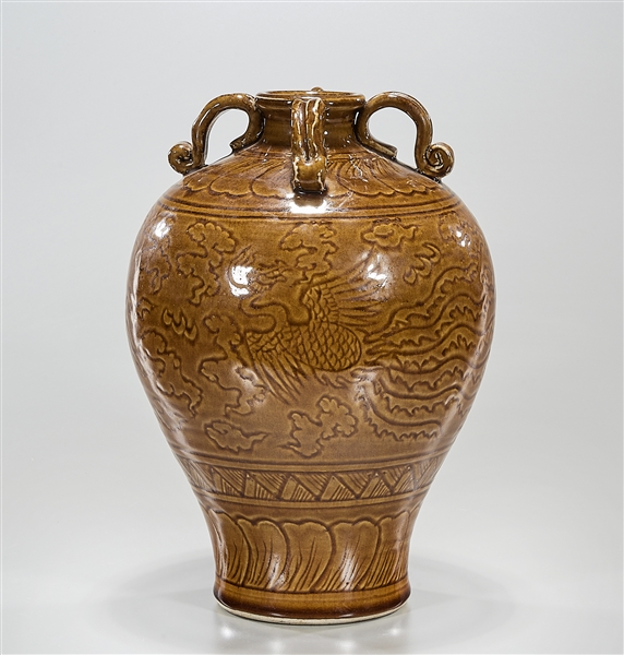 Chinese brown glazed porcelain