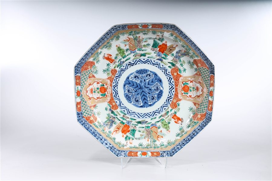 Chinese enameled porcelain octagonal