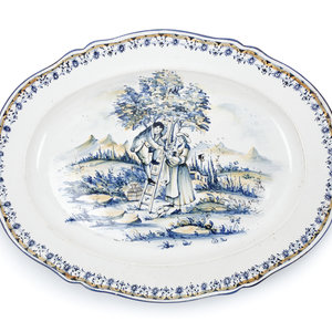 A Pair of French Faience Platters
Width