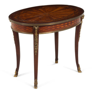 A Continental Marquetry and Gilt 2adacb