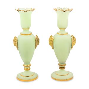 A Pair of Opaline Glass Vases
Late